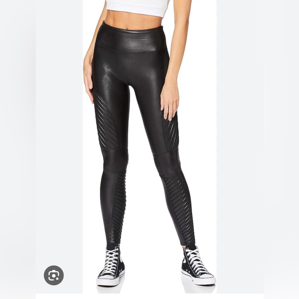 NWOT Spanx Faux Leather Motto Legging Size S